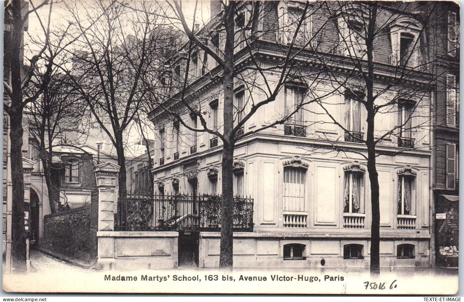 75012 PARIS - Mme Martys School 163b Av Victor Hugo. - District 12