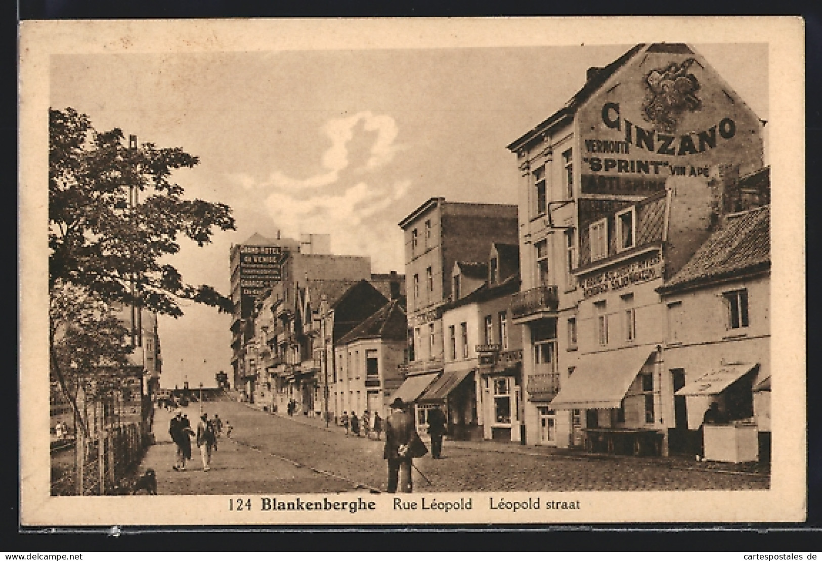 AK Blankenberghe, Rue Léopold, Strassenpartie  - Other & Unclassified