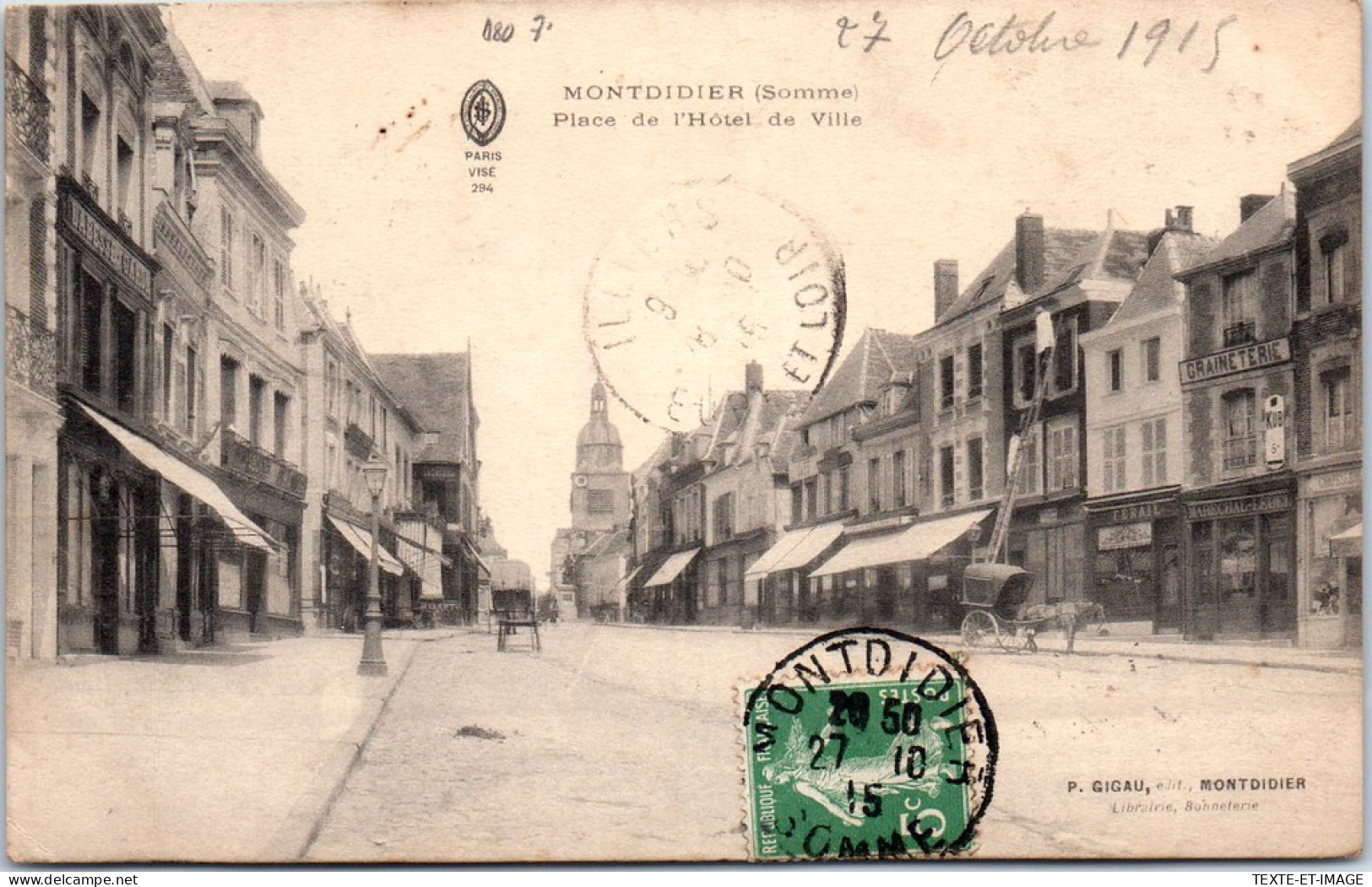 80 MONTDIDIER - La Place De L'hotel De Ville -  - Montdidier