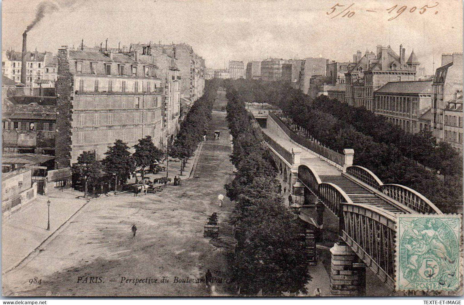 75015 PARIS - Perspective Du Boulevard Pasteur. - Arrondissement: 15