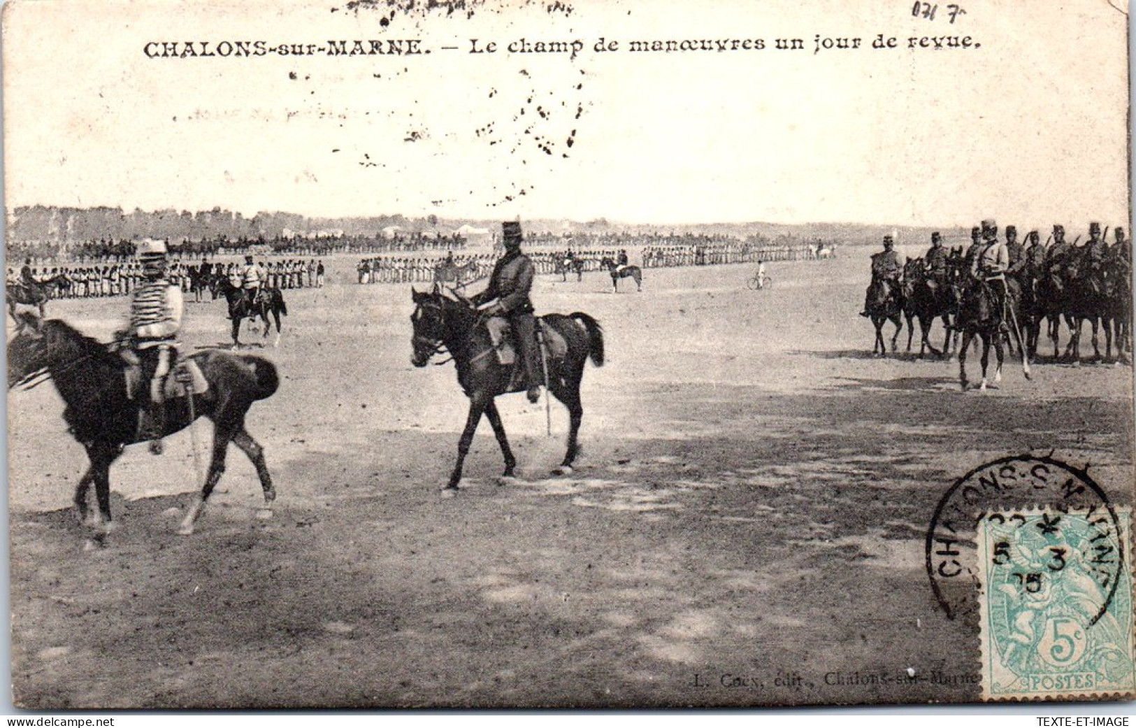 51 CHALONS SUR MARNE - Le Champ De Manœuvres Un Jour De Revue - Châlons-sur-Marne