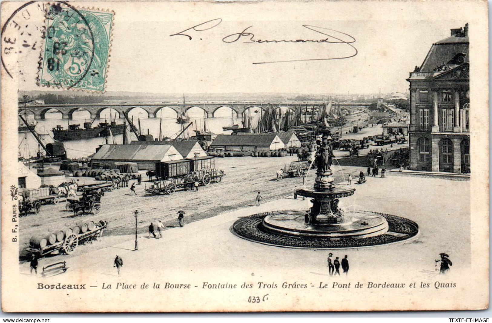 33 BORDEAUX - La Place De La Bourse, Fontaine Des 3 Graces - Bordeaux
