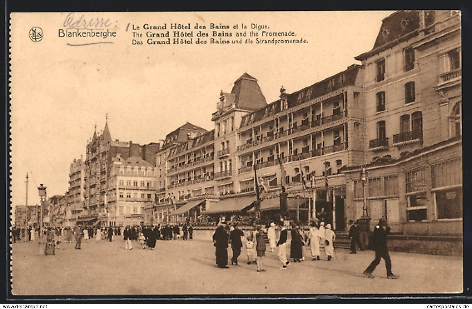 AK Blankenberghe, Le Grand Hotel Des Bains Et La Digue  - Andere & Zonder Classificatie