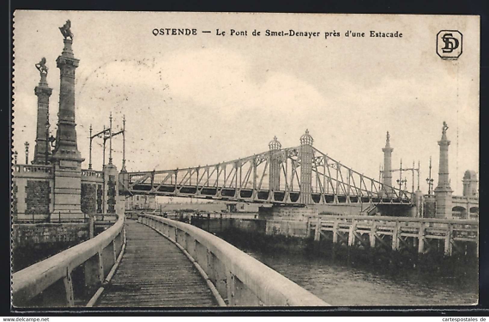AK Ostende, Le Pont De Smet-Denayer Pres Dùne Estacade  - Autres & Non Classés