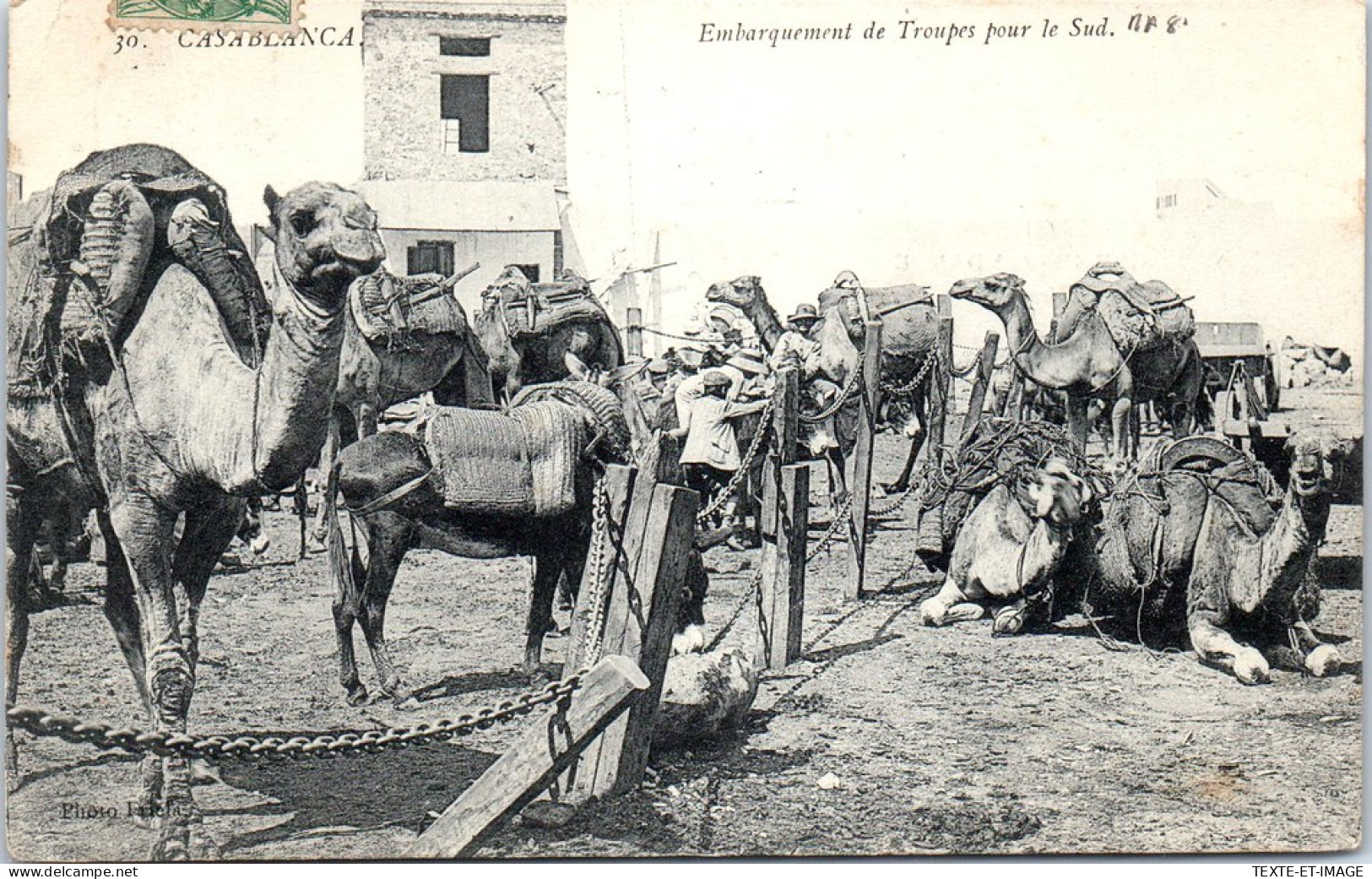 MAROC - CASABLANCA - Embarquement De Troupes Pour Le Sud  - Casablanca