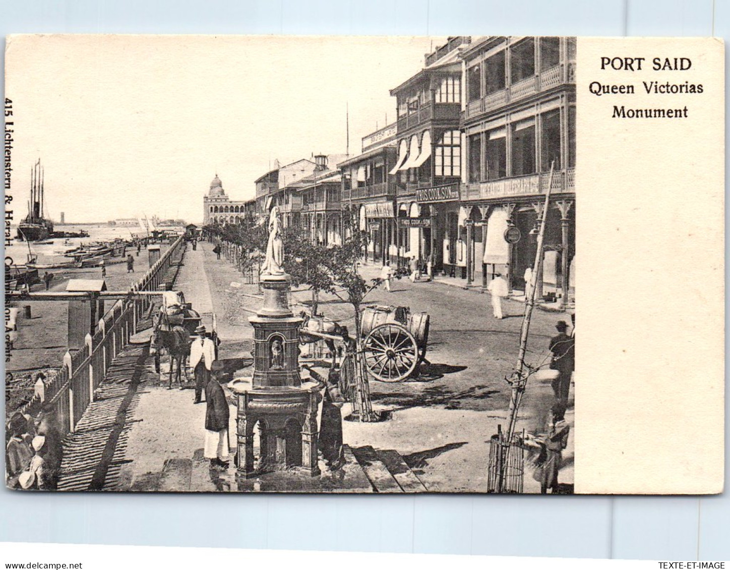 EGYPTE - PORT SAID - Queen Victorias Monument. - Andere & Zonder Classificatie