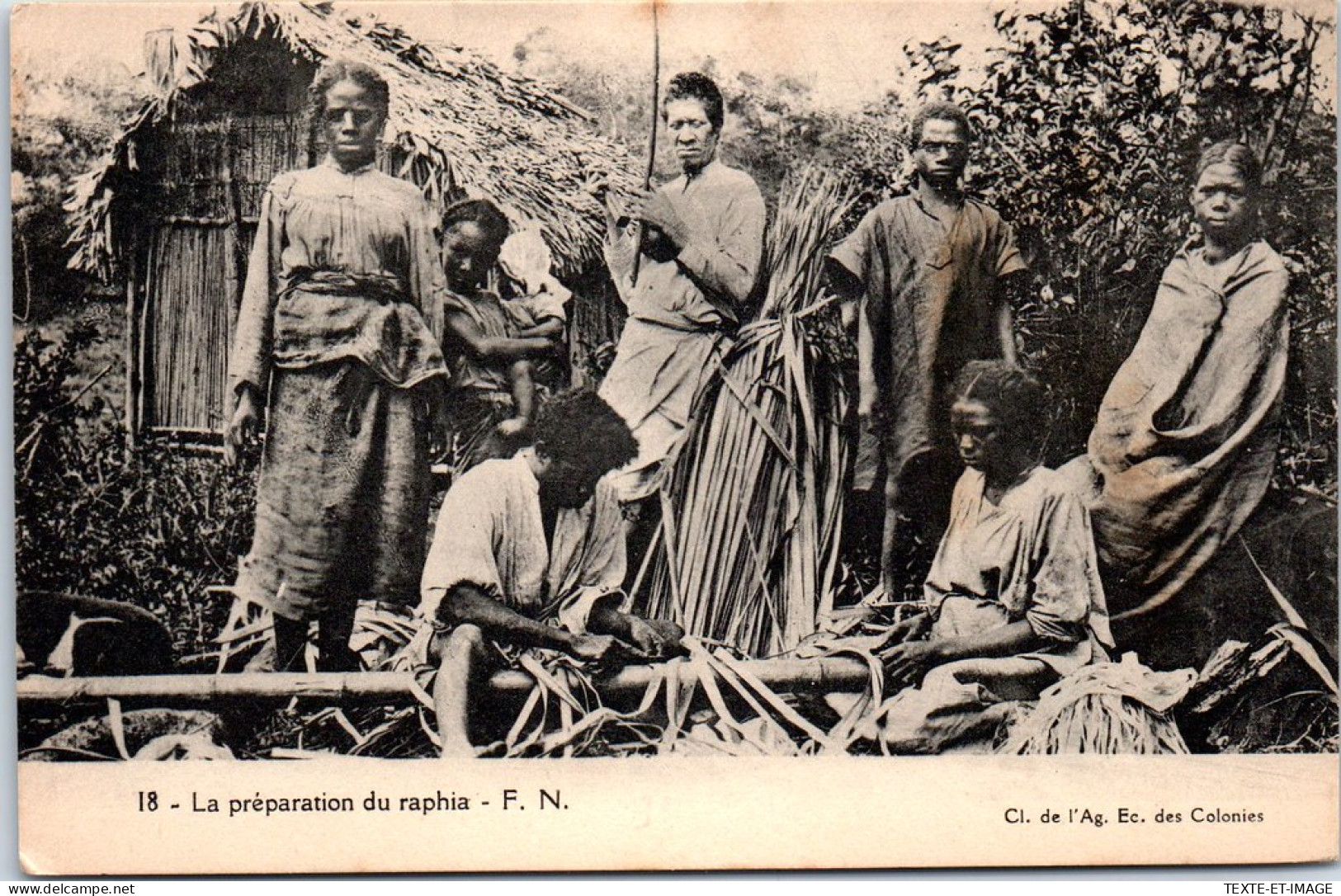 AFRIQUE - La Preparation Du Raphia  - Ohne Zuordnung