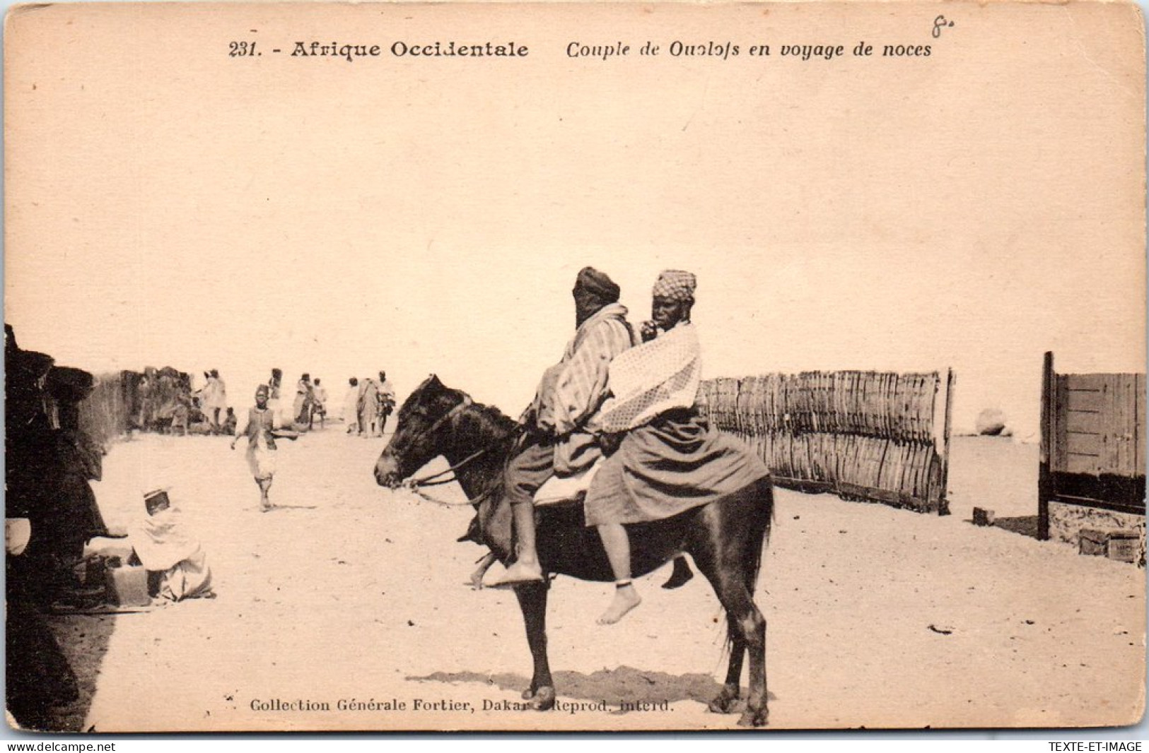 AFRIQUE - AOF - Couple De Ouolofs En Voyage De Noce. - Non Classés