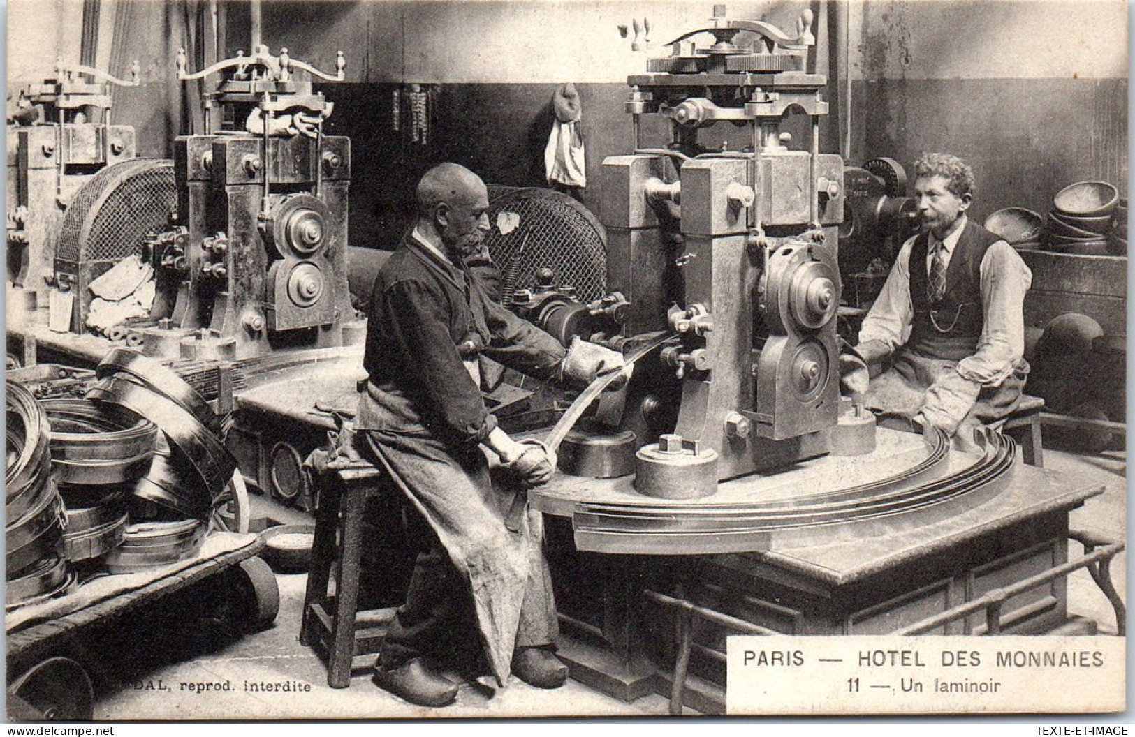 THEMES - MONNAIES - Monnaie De Paris - Vue D'une Laminoir  - Munten (afbeeldingen)