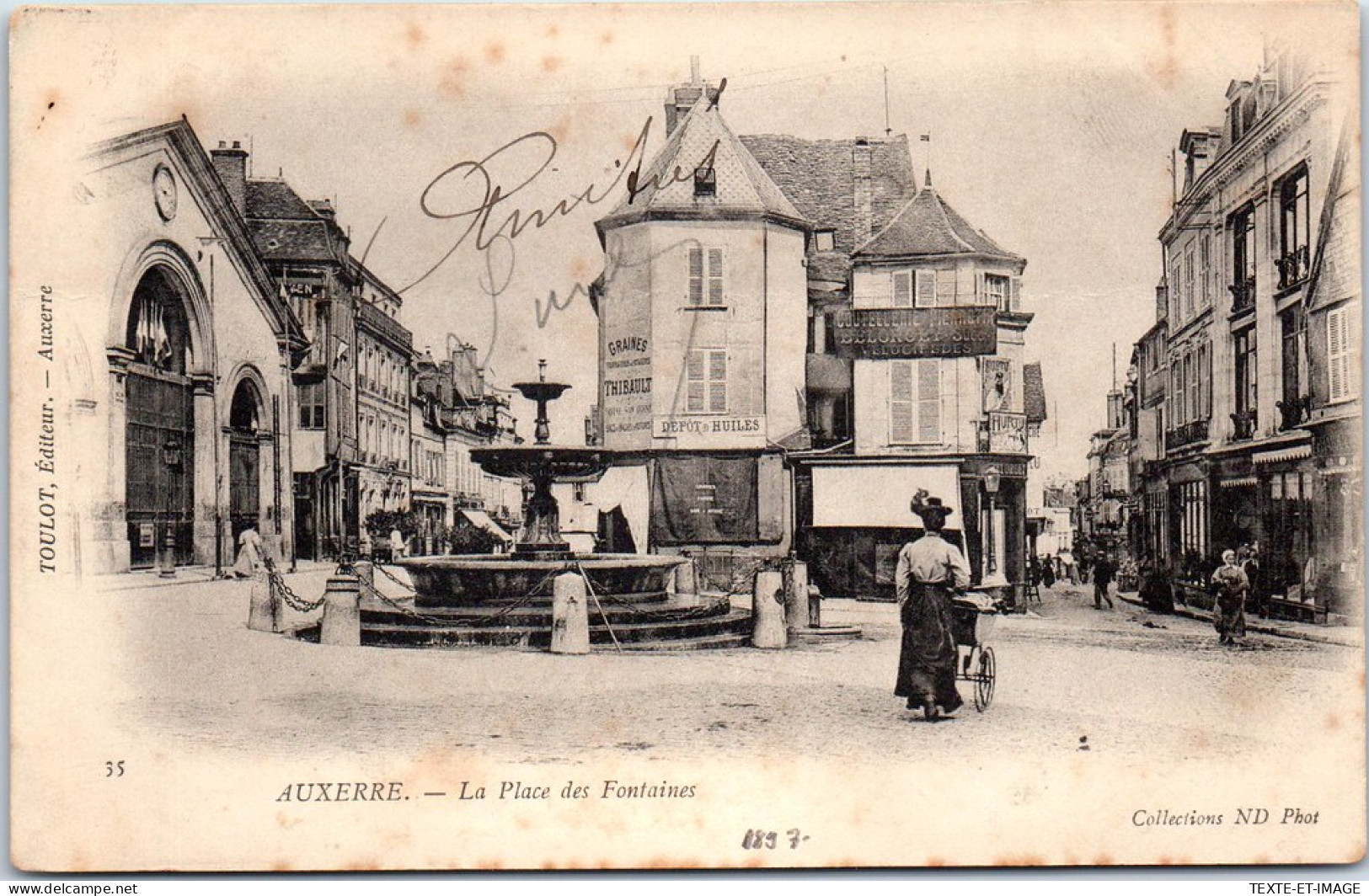 89 AUXERRE - La Place Des Fontaines, Vue Partielle - Auxerre