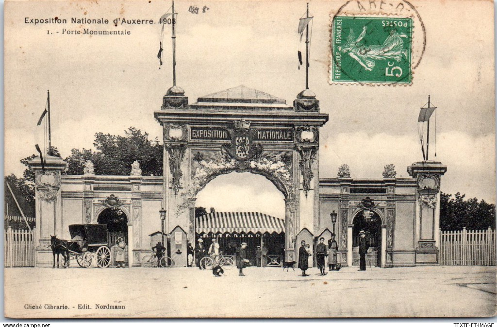 89 AUXERRE - Exposition De 1908, Vue De La Porte Monumentale  - Auxerre