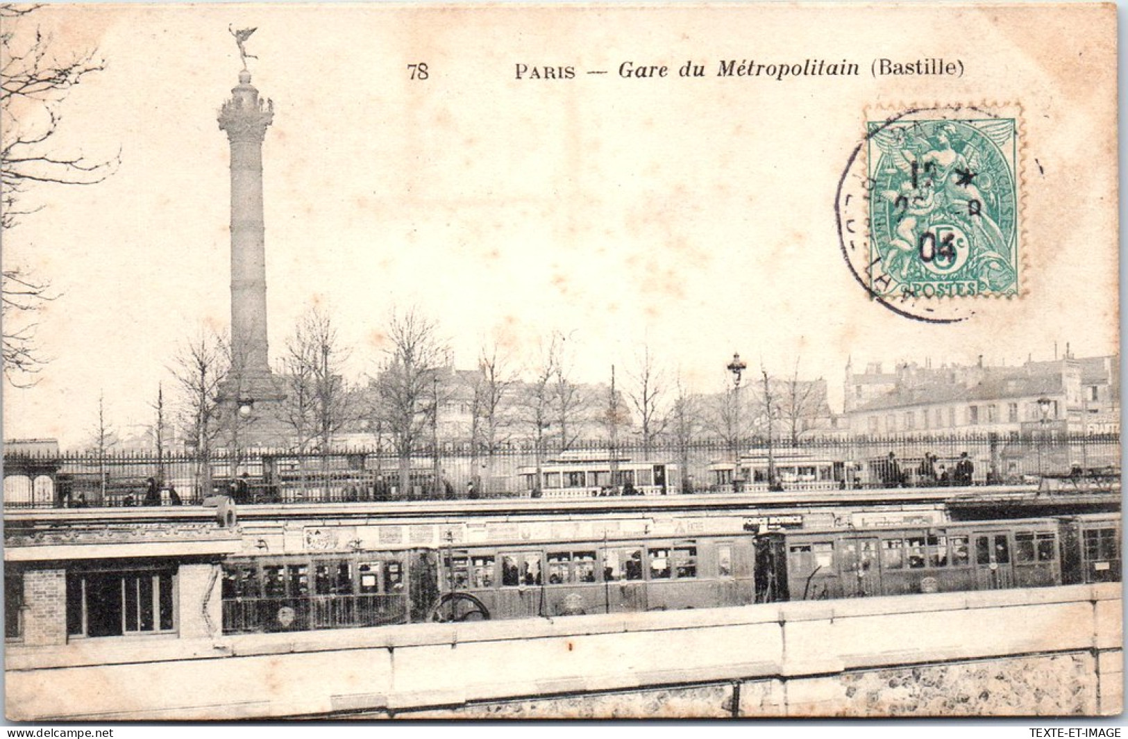 75004 PARIS - Gare Du Metropolitain A Bastille. - Arrondissement: 04