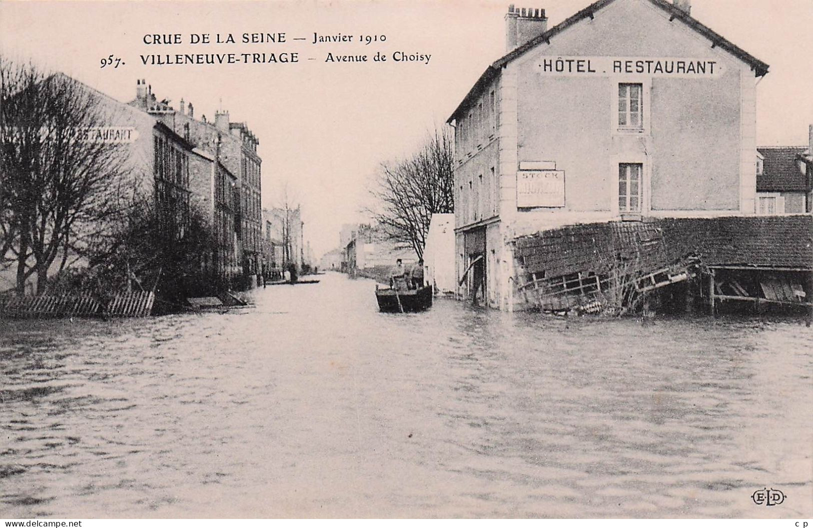 Villeneuve  Triage - Avenue De Choisy    - Inondation - Janvier 1910    - CPA°J - Andere & Zonder Classificatie