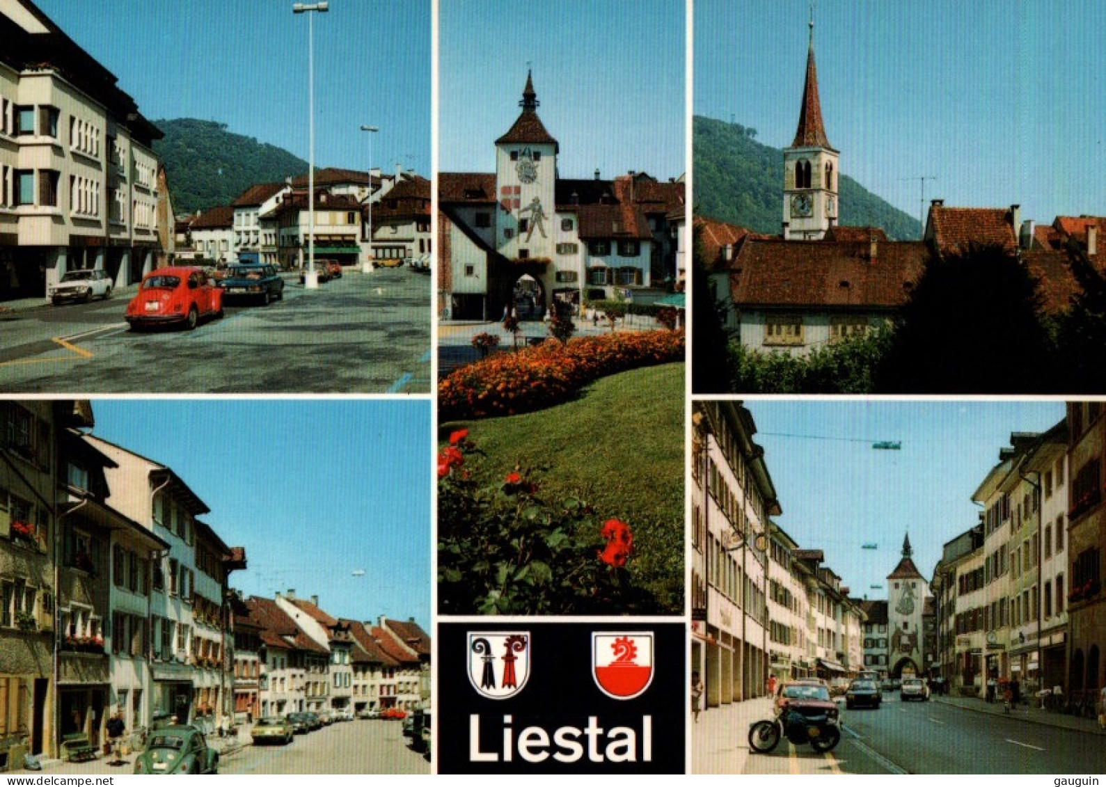 CPM - LIESTAL - Multivues ... (voitures VW Coccinelle) (Affranchissement TP) - Liestal