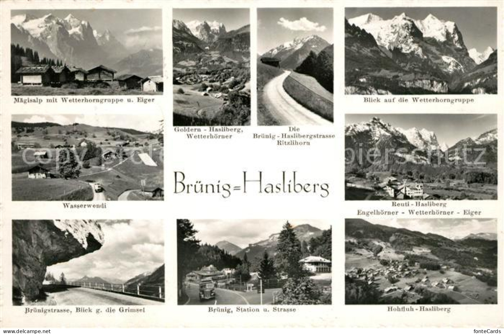 13141159 Hasliberg Bruenig BE Maegisalp Wetterhorngruppe Eiger Berner Alpen Land - Sonstige & Ohne Zuordnung