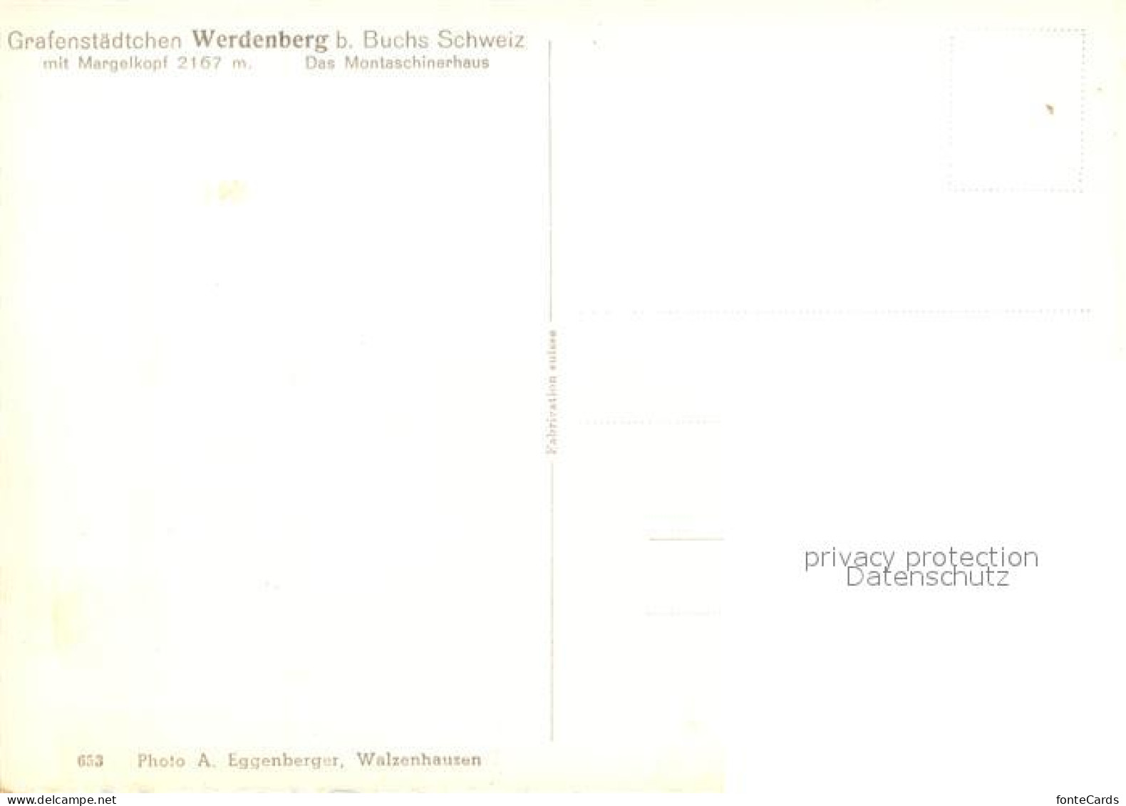 13136347 Werdenberg Montaschinerhaus Margelkopf Werdenberg - Autres & Non Classés