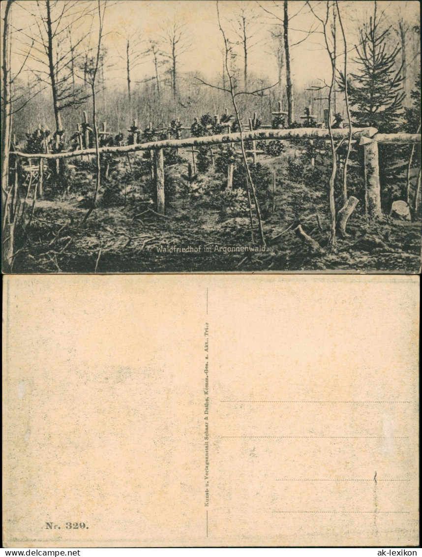 Ansichtskarte  Waldfriedhof Im Argonnenwald. WK1 Militär 1916 - Non Classés