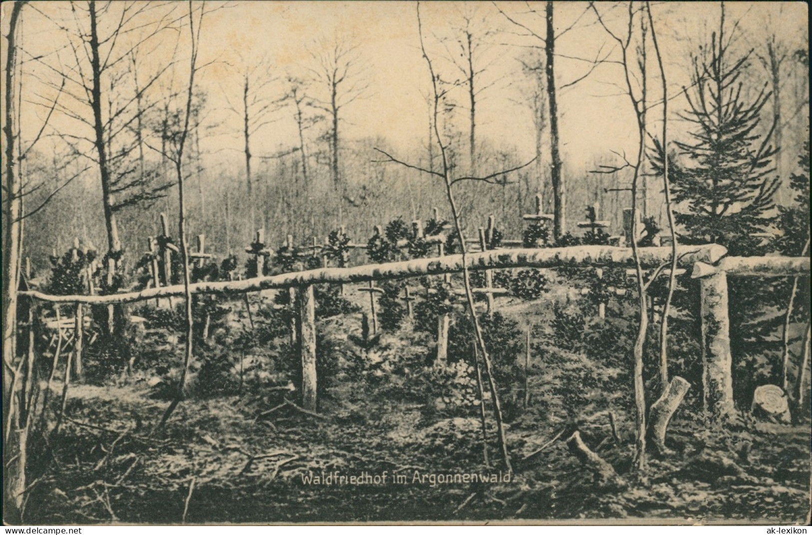 Ansichtskarte  Waldfriedhof Im Argonnenwald. WK1 Militär 1916 - Non Classificati