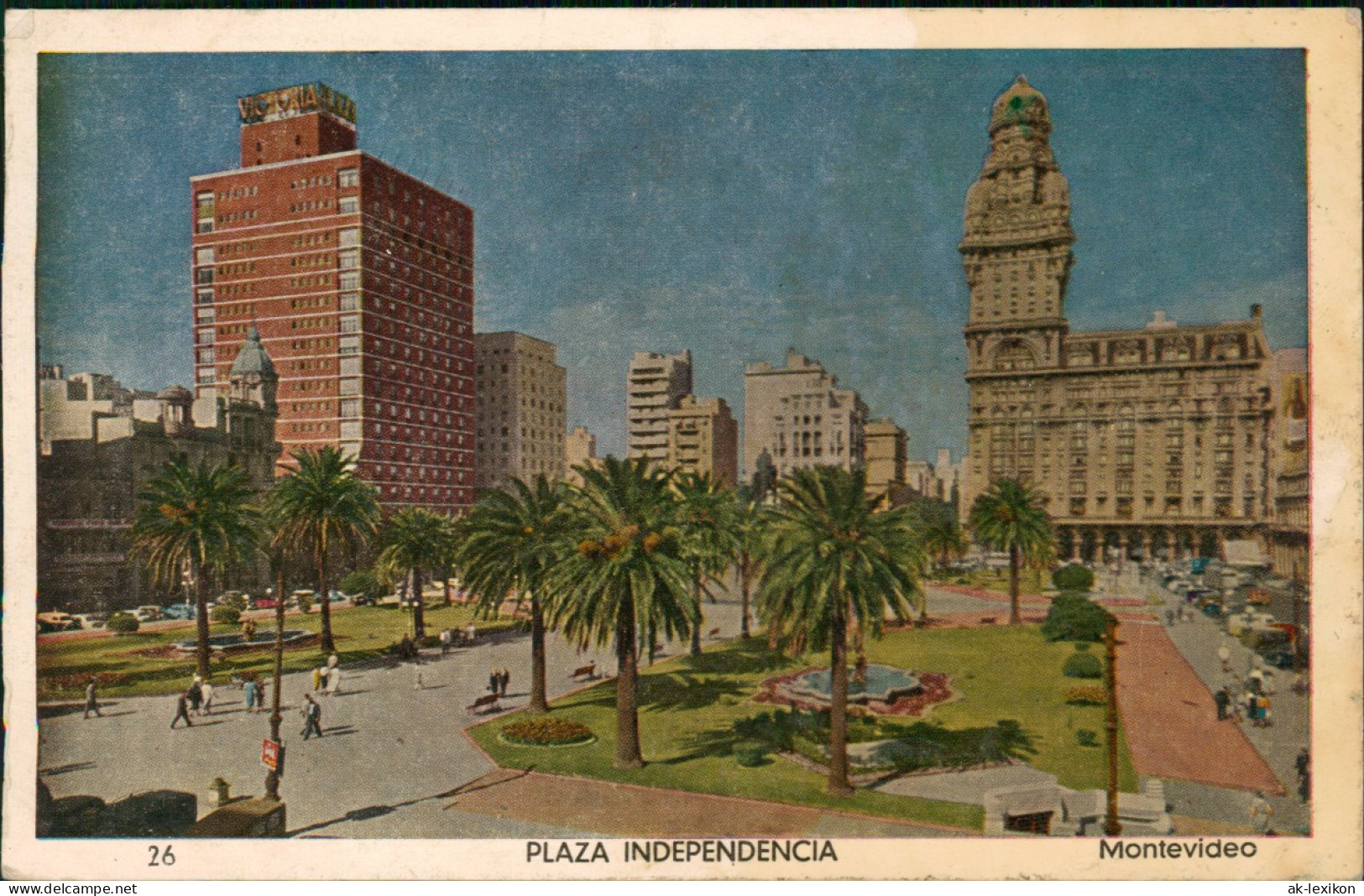 Postcard Montevideo Plaza Indepencia 1927 - Uruguay