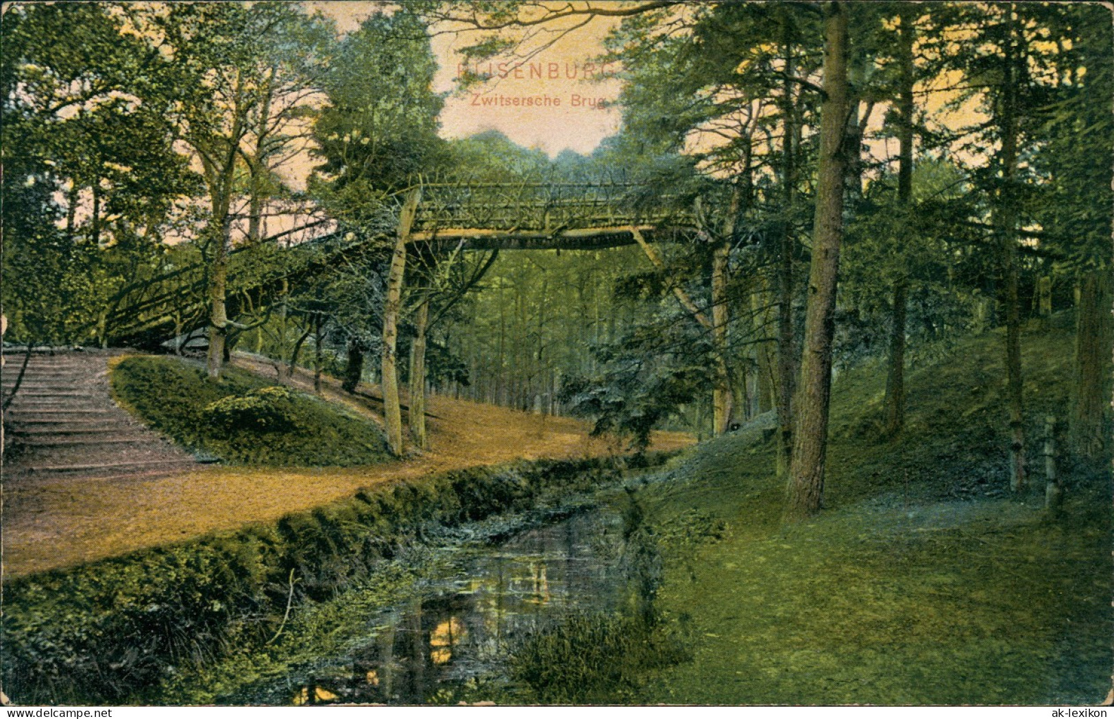 Postkaart Rijsenburg-Driebergen-Rijsenburg Zwitsersche Brug 1906 - Andere & Zonder Classificatie