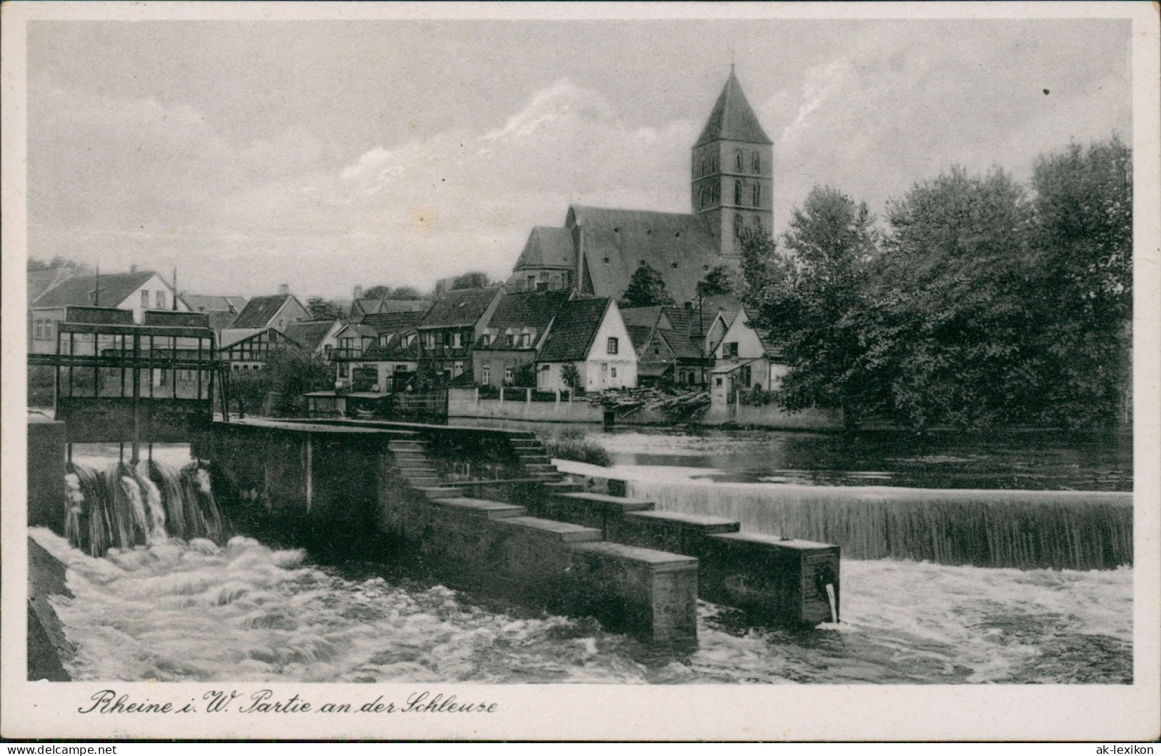 Ansichtskarte Rheine Westfalen Partie An Der Schleuse. 1941 - Rheine