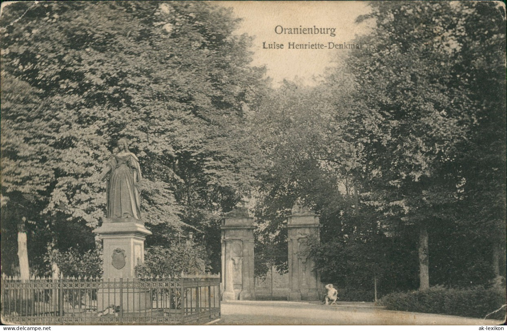 Ansichtskarte Oranienburg Luise Henriette-Denkmal 1909 - Oranienburg