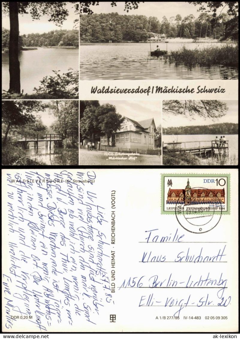 Waldsieversdorf DDR Mehrbildkarte Märkische Schweiz Ortsansichten 1985 - Altri & Non Classificati