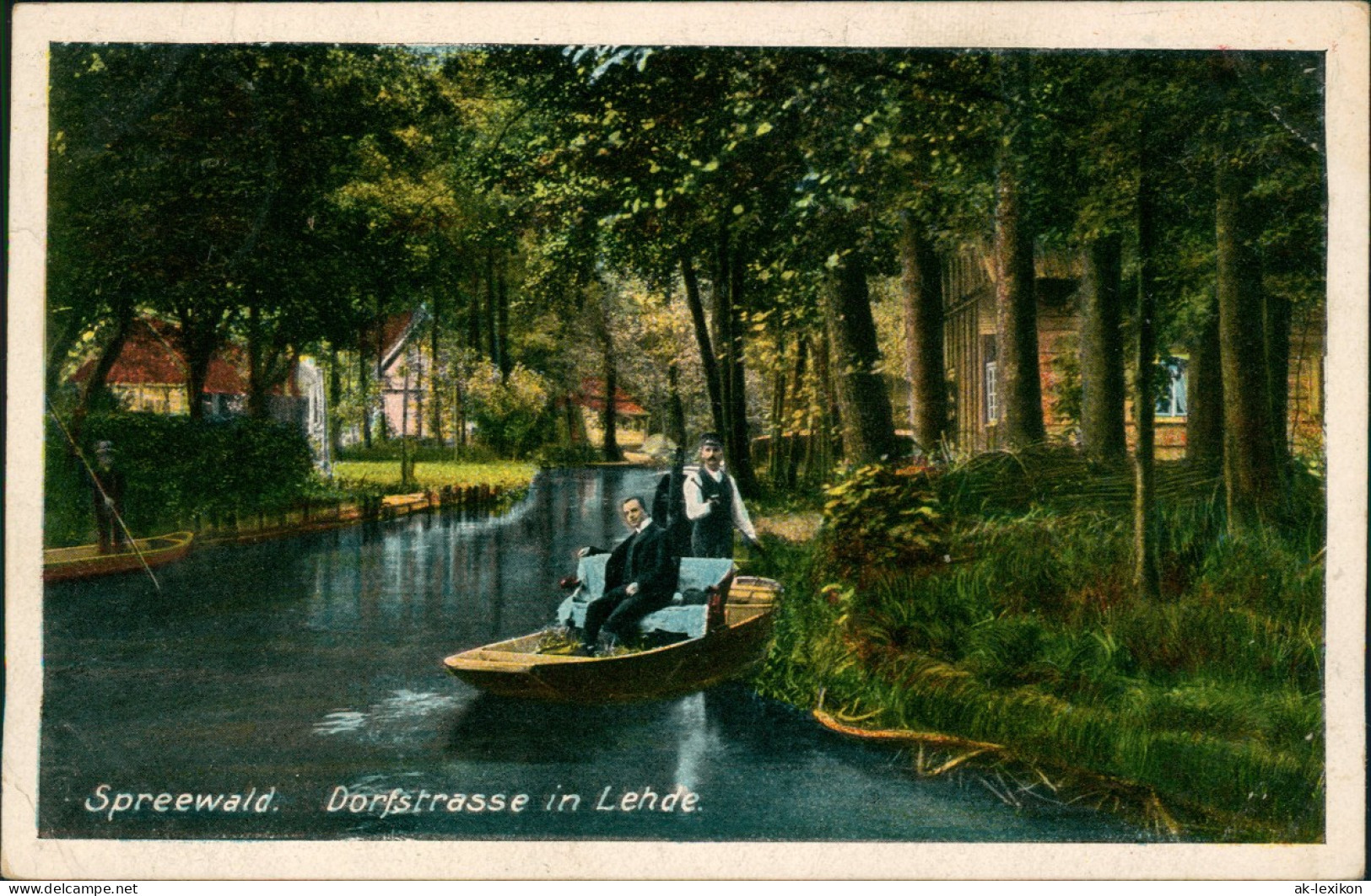 Ansichtskarte Lehde  Lübbenau (Spreewald) Lubnjow Kahnfahrt 1914  Gel. Stempel - Lübbenau