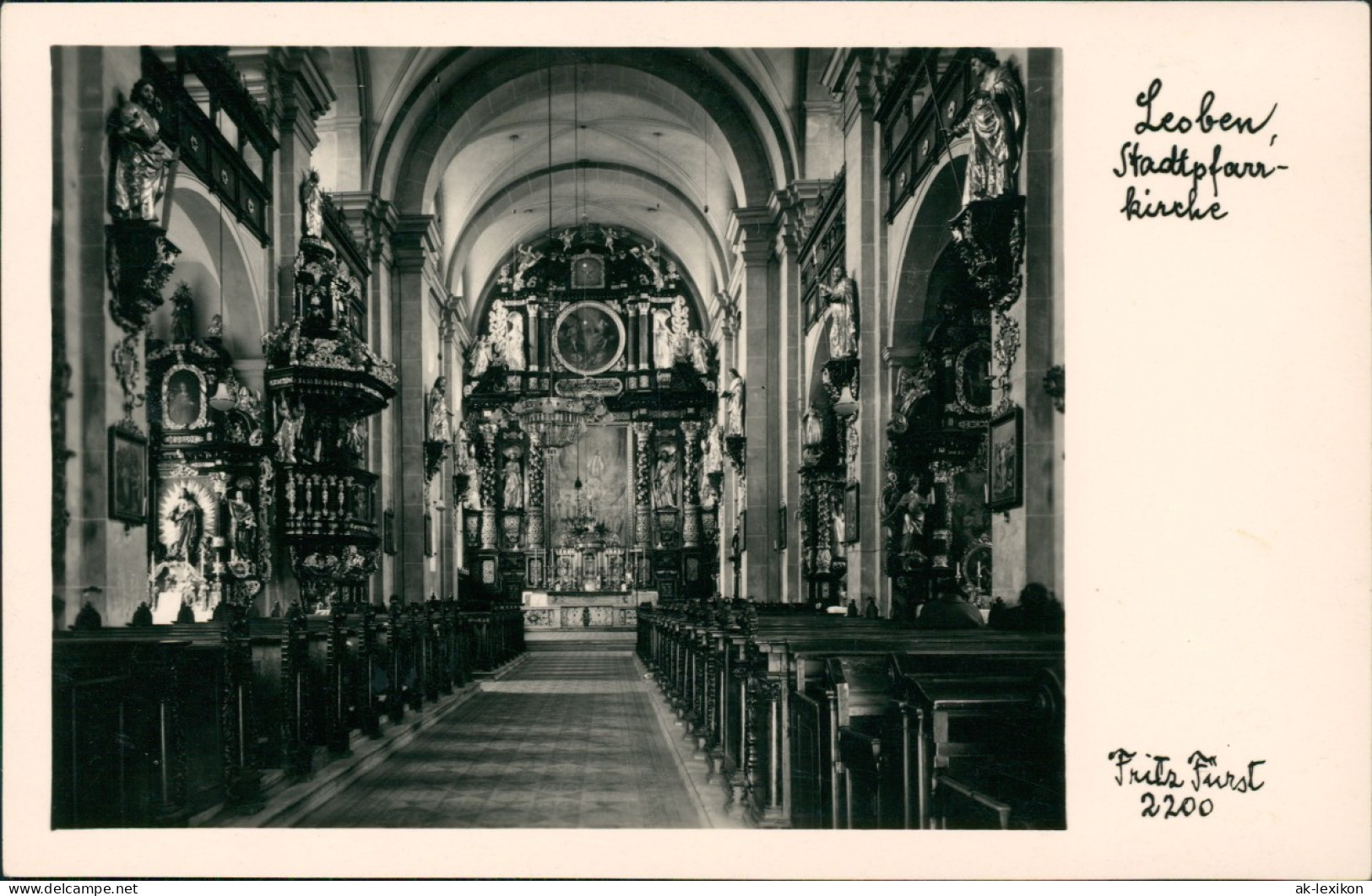 Ansichtskarte Leoben Stadtpfarrkirche - Altar 1938 - Other & Unclassified