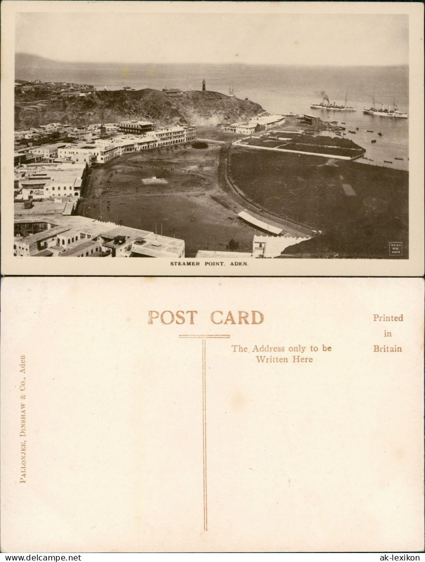 Postcard Aden Jemen عدن Steamer Point/Dampfer 1926 - Jemen