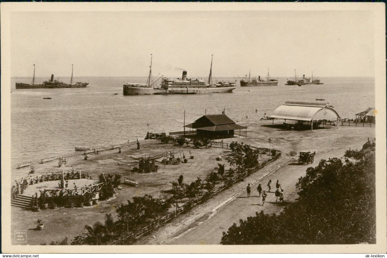 Postcard Aden Jemen عدن Harbour Steamer/Hafen Dampfer 1926 - Yémen