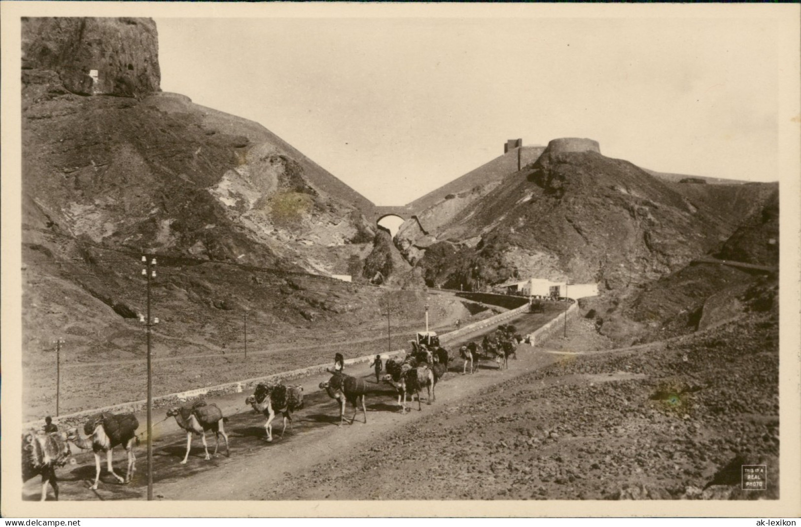 Postcard Aden Jemen عدن Caravane - Stadtmauer 1926 - Yemen