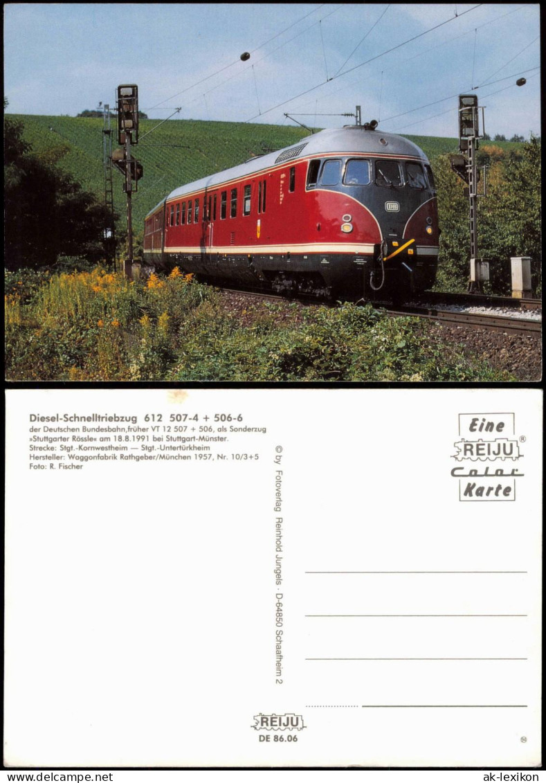 Diesel-Schnelltriebzug Sonderzug Stuttgarter Rössle Bei Stuttgart-Münster 1991 - Treni