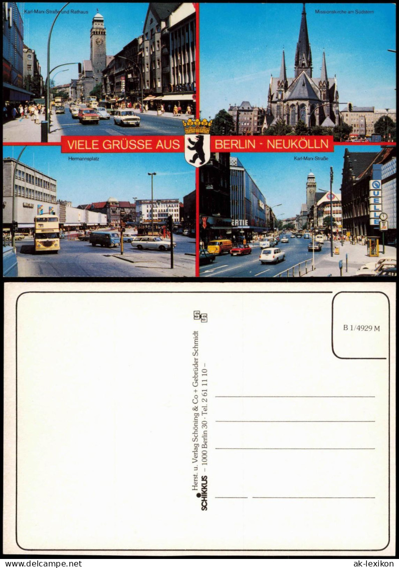 Neukölln-Berlin Rixdorf Mehrbildkarte Ortsansichten Berlin Neukölln 1980 - Neukoelln