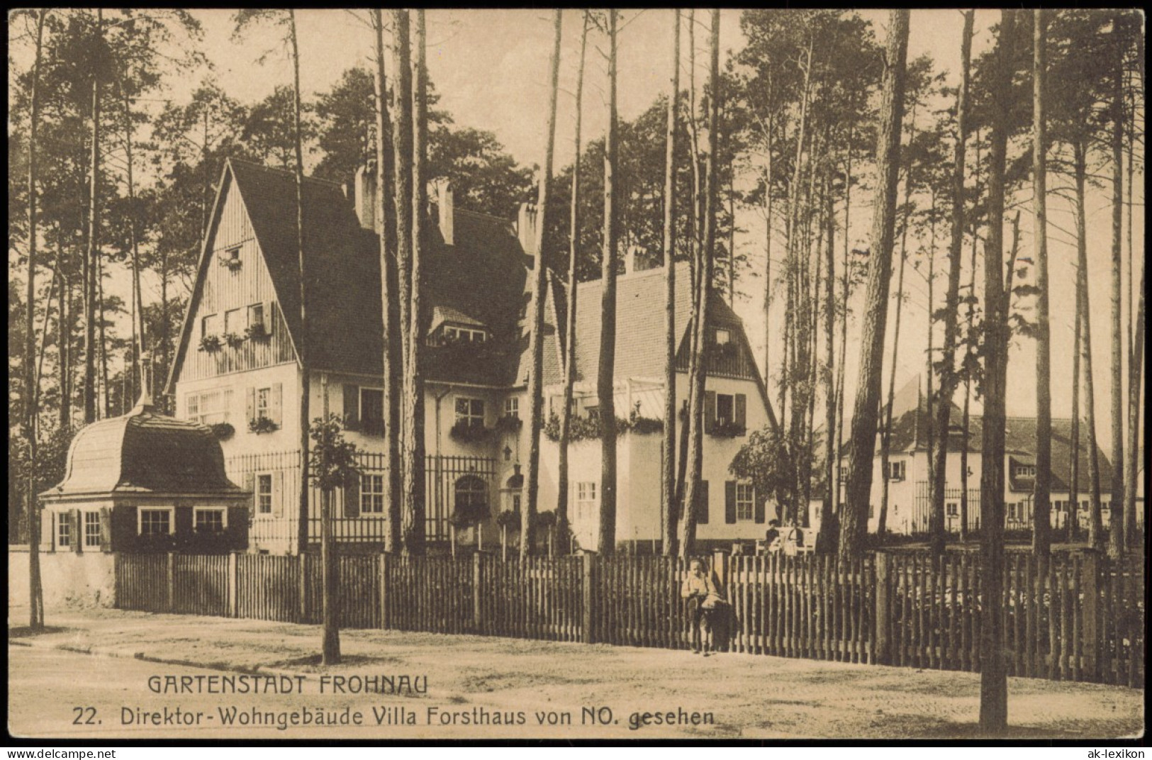 Ansichtskarte Reinickendorf-Berlin Gartenstadt Frohnau Villa Forsthaus 1918 - Reinickendorf