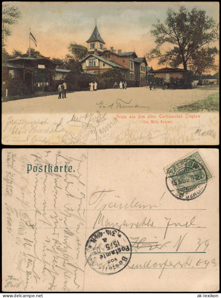 Ansichtskarte Treptow-Berlin Restauration Eierhäuschen 1905 - Sonstige & Ohne Zuordnung
