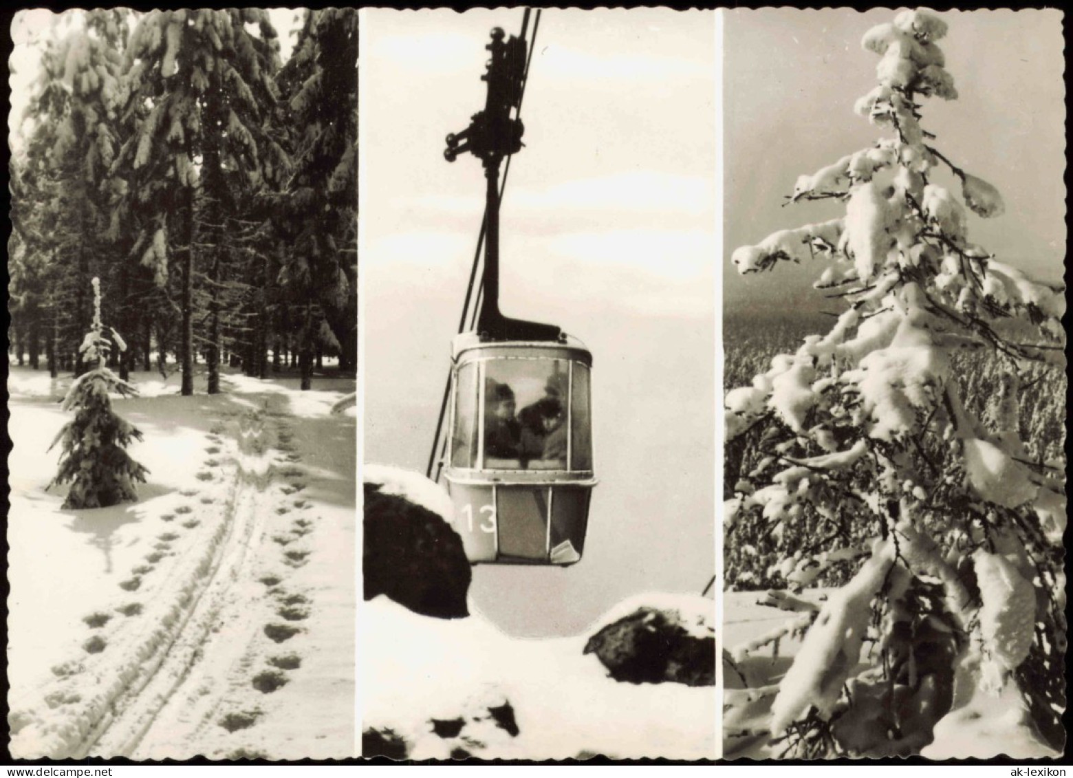 Thale (Harz) Schwebebahn Zum Hexentanzplatz Im Winter 3 Bild 1974 - Other & Unclassified