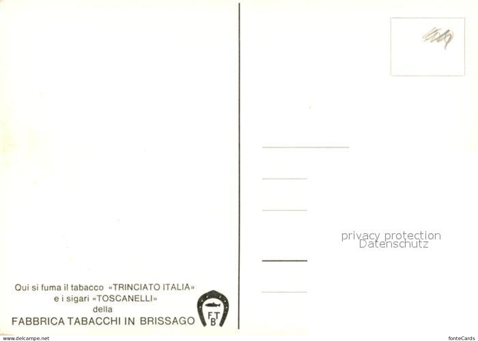 13133607 Brissago TI Cordiali Saluti Dalla Svizzera Trinciato Italia Werbung Pfe - Autres & Non Classés