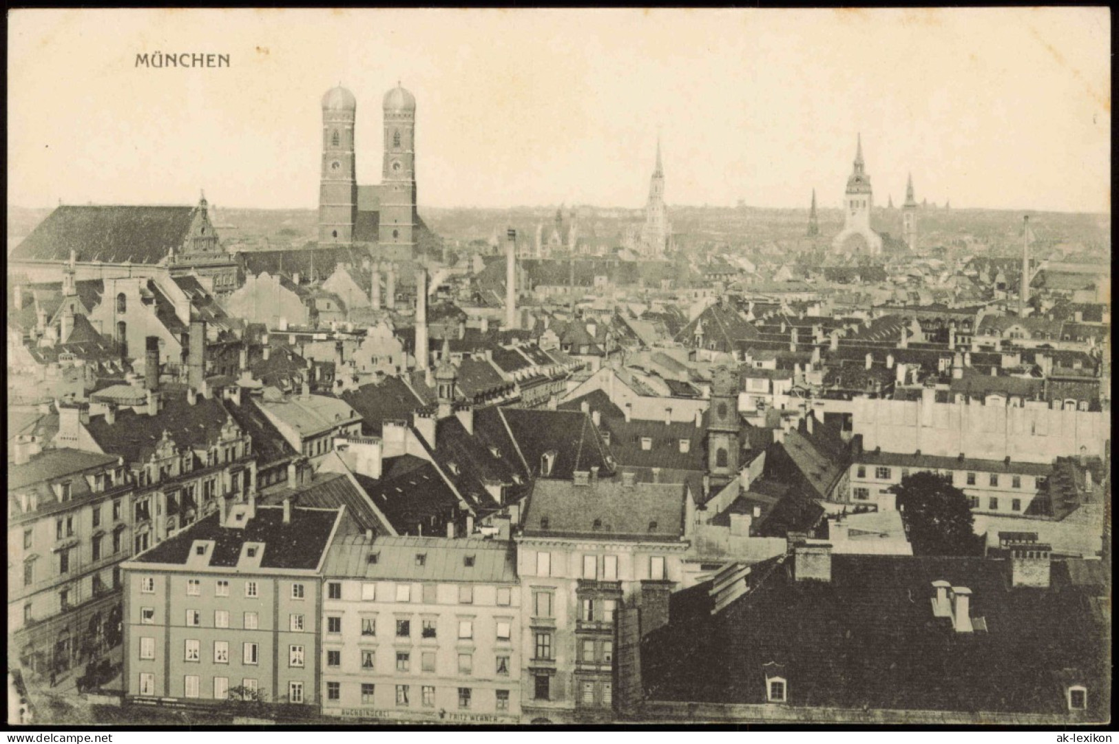 Ansichtskarte München Totale 1913 - Muenchen