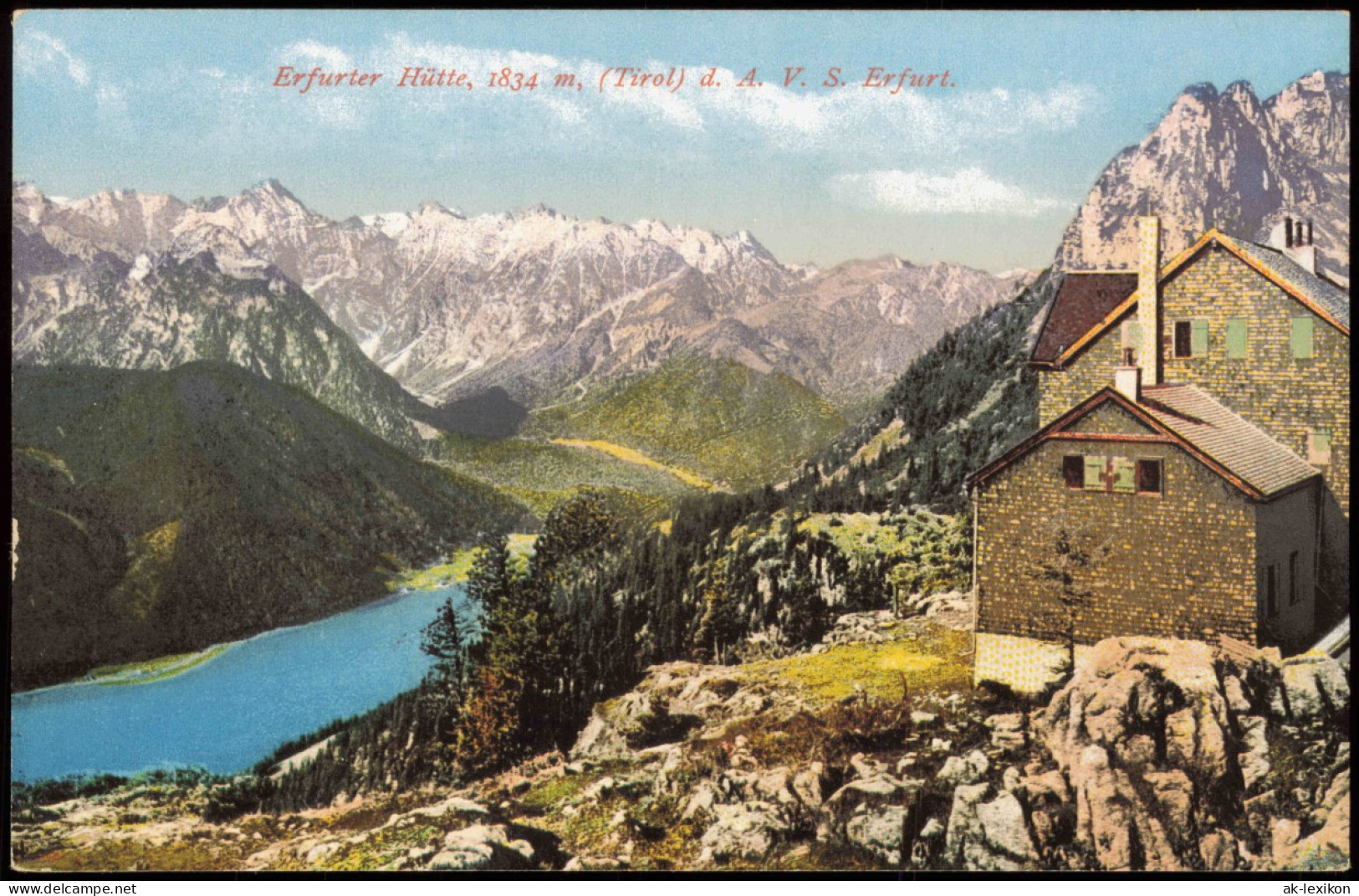 Maurach Erfurter Hütte In Den Alpen (Tirol) D. A. V. S. Erfurt 1910 - Other & Unclassified