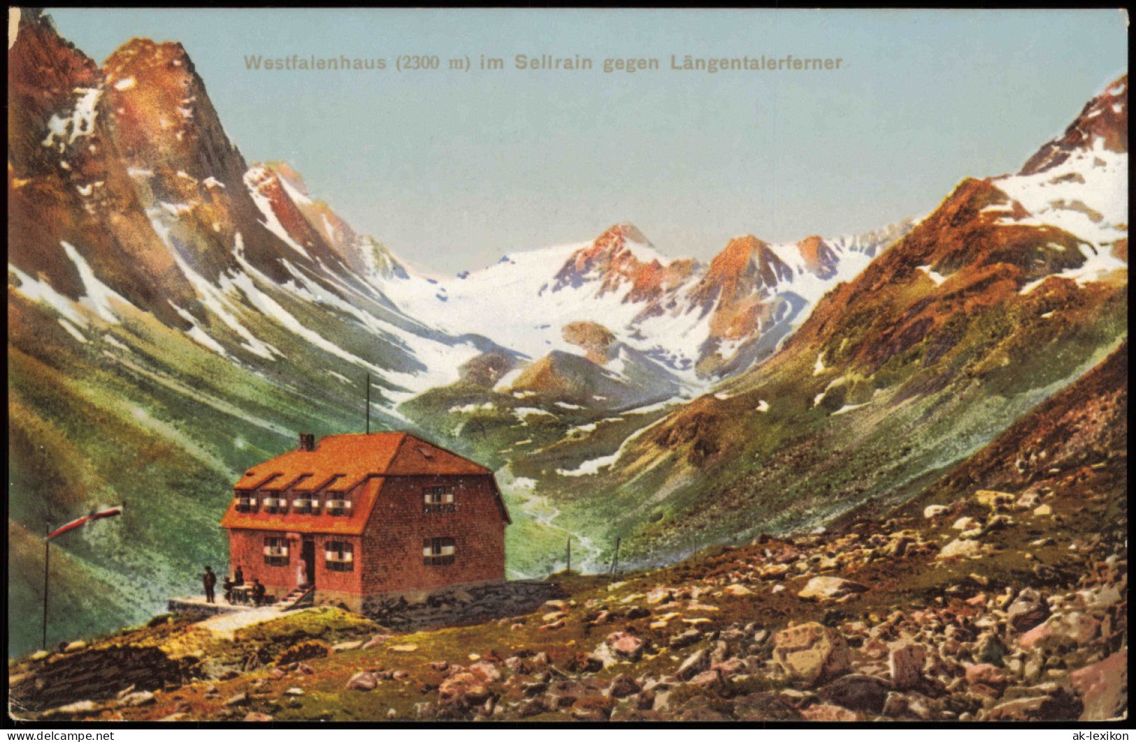 St. Sigmund Im Sellrain Westfalenhaus (2300 M) Gegen Längentalerferner 1910 - Other & Unclassified