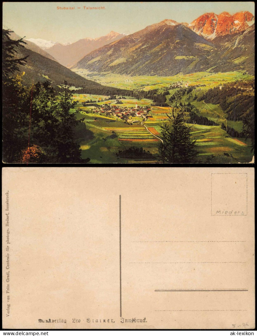 Ansichtskarte Neustift Im Stubaital Stubaital Talansicht. 1912 - Autres & Non Classés