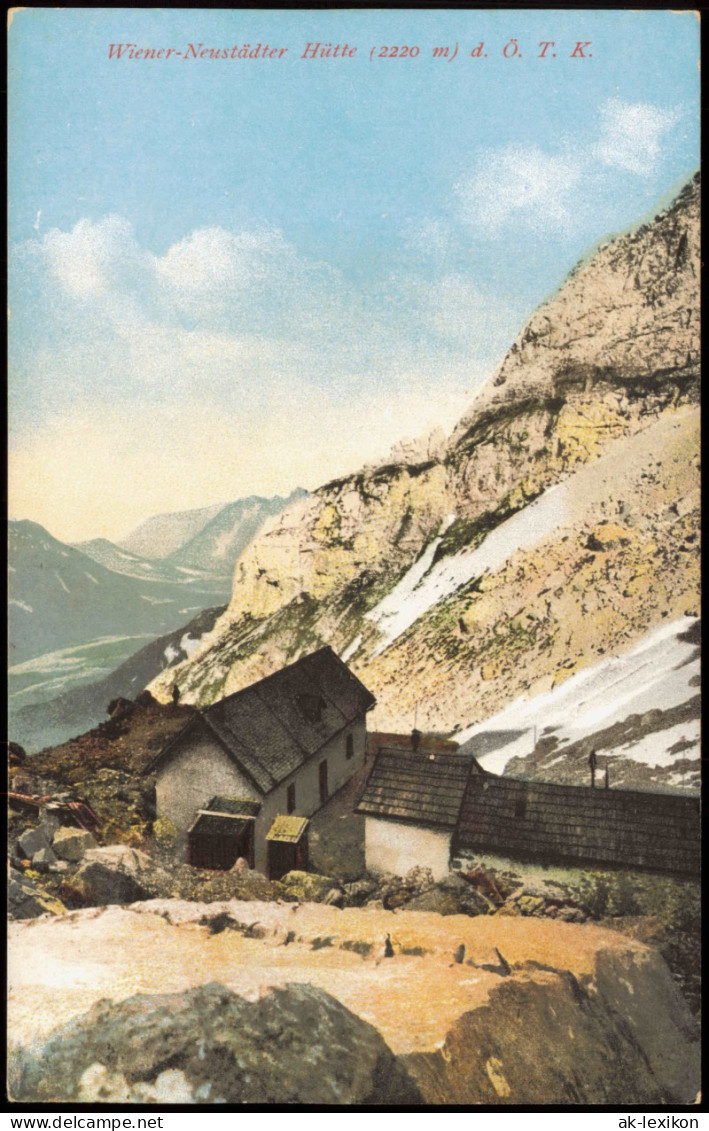 Ansichtskarte Ehrwald Wiener Neustädter Hütte (2220 M) D. Ö. T. K. 1913 - Autres & Non Classés