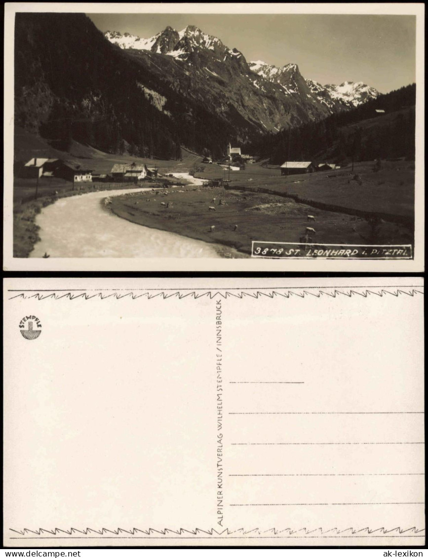 Ansichtskarte St. Leonhard Im Pitztal Straße Zur Stadt 1928 - Other & Unclassified