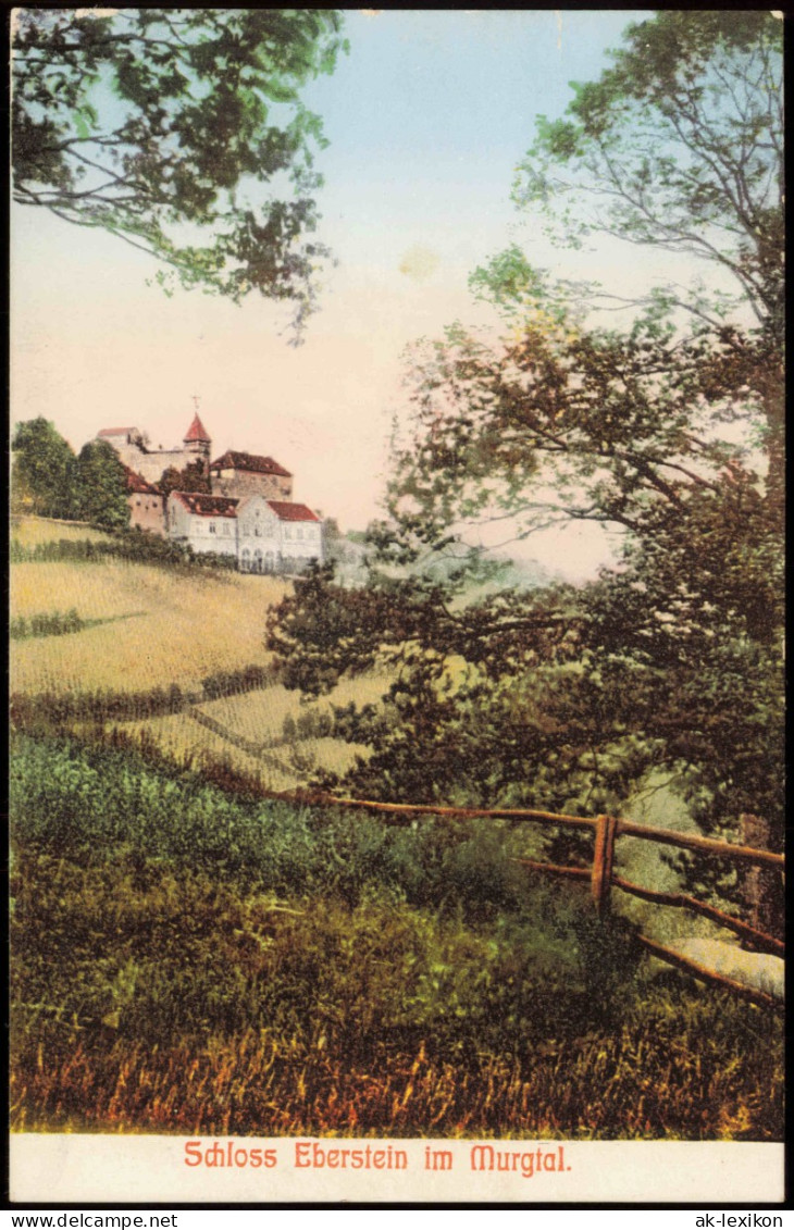 Ansichtskarte Gernsbach Schloss Eberstein, Weinberge 1912 - Gernsbach