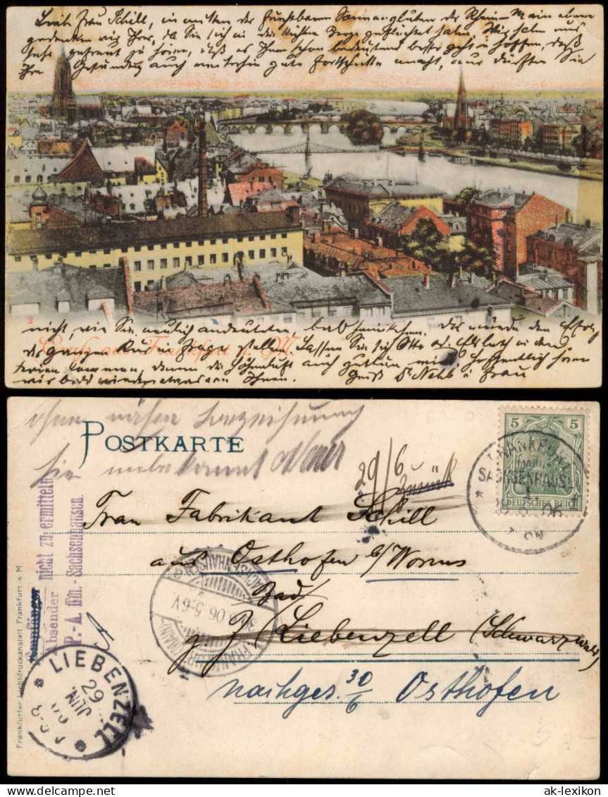 Frankfurt Am Main Totale 1906  Stempel Empf. Nicht Zu Ermitteln Sachsenhausen - Frankfurt A. Main