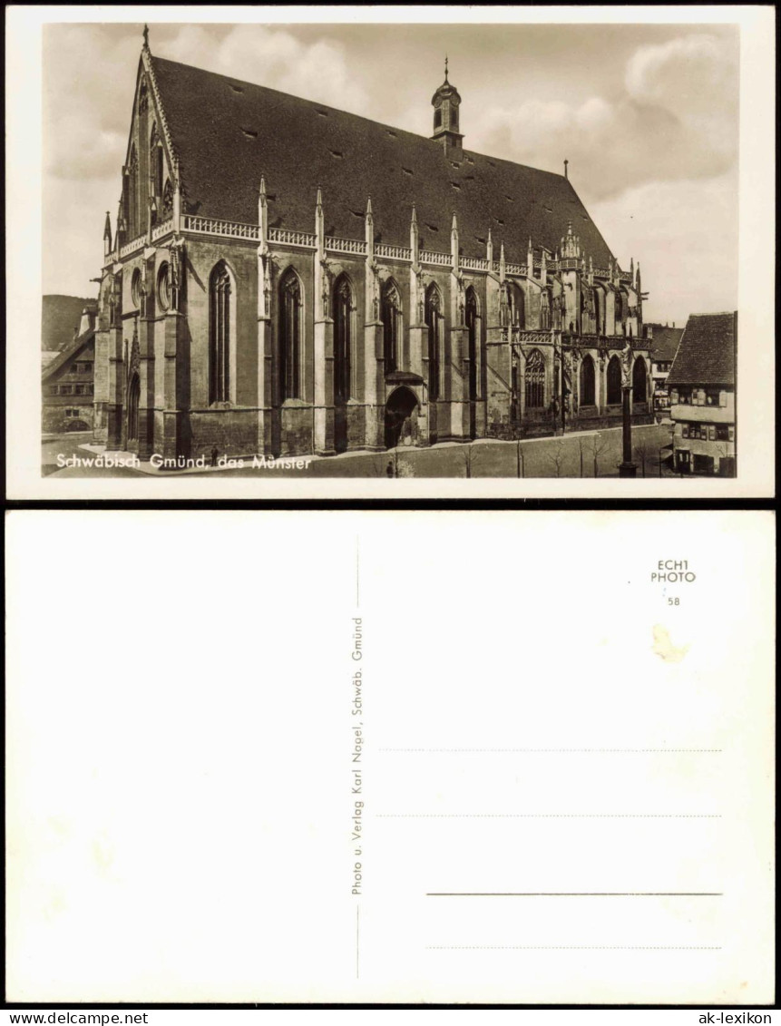 Ansichtskarte Schwäbisch Gmünd Partie Am Münster 1950 - Schwaebisch Gmünd