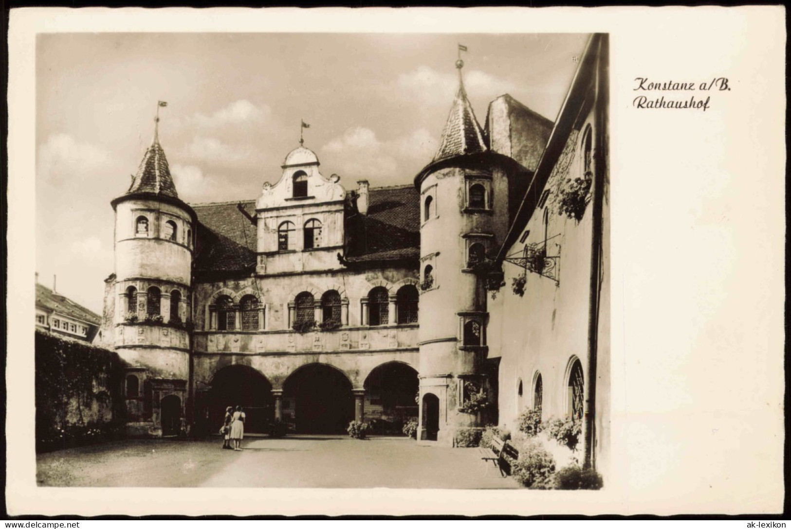 Ansichtskarte Konstanz Rathaus Rathaushof 1930 - Konstanz