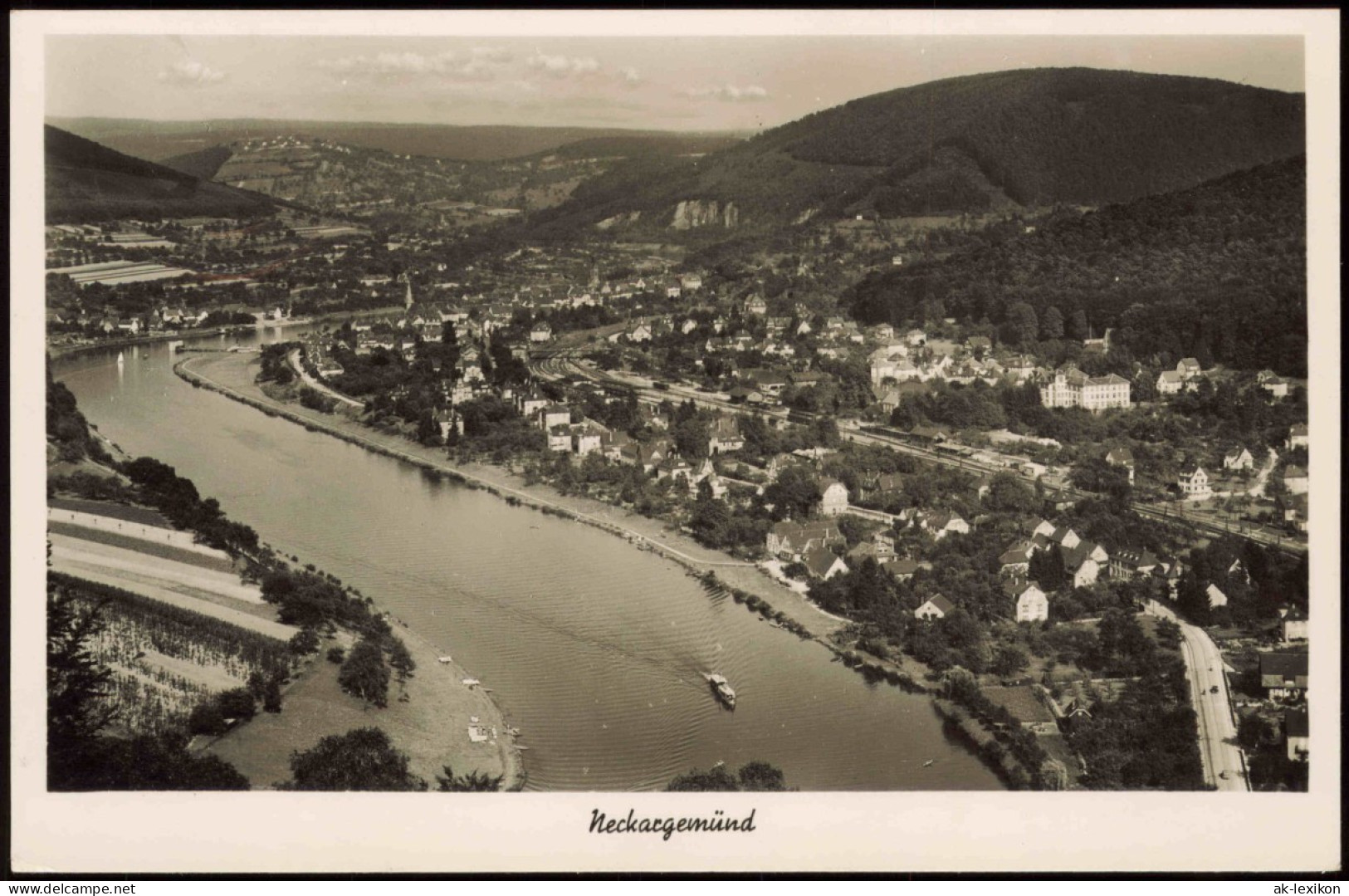 Ansichtskarte Neckargemünd Blick Auf Die Stadt 1938 - Neckargemuend