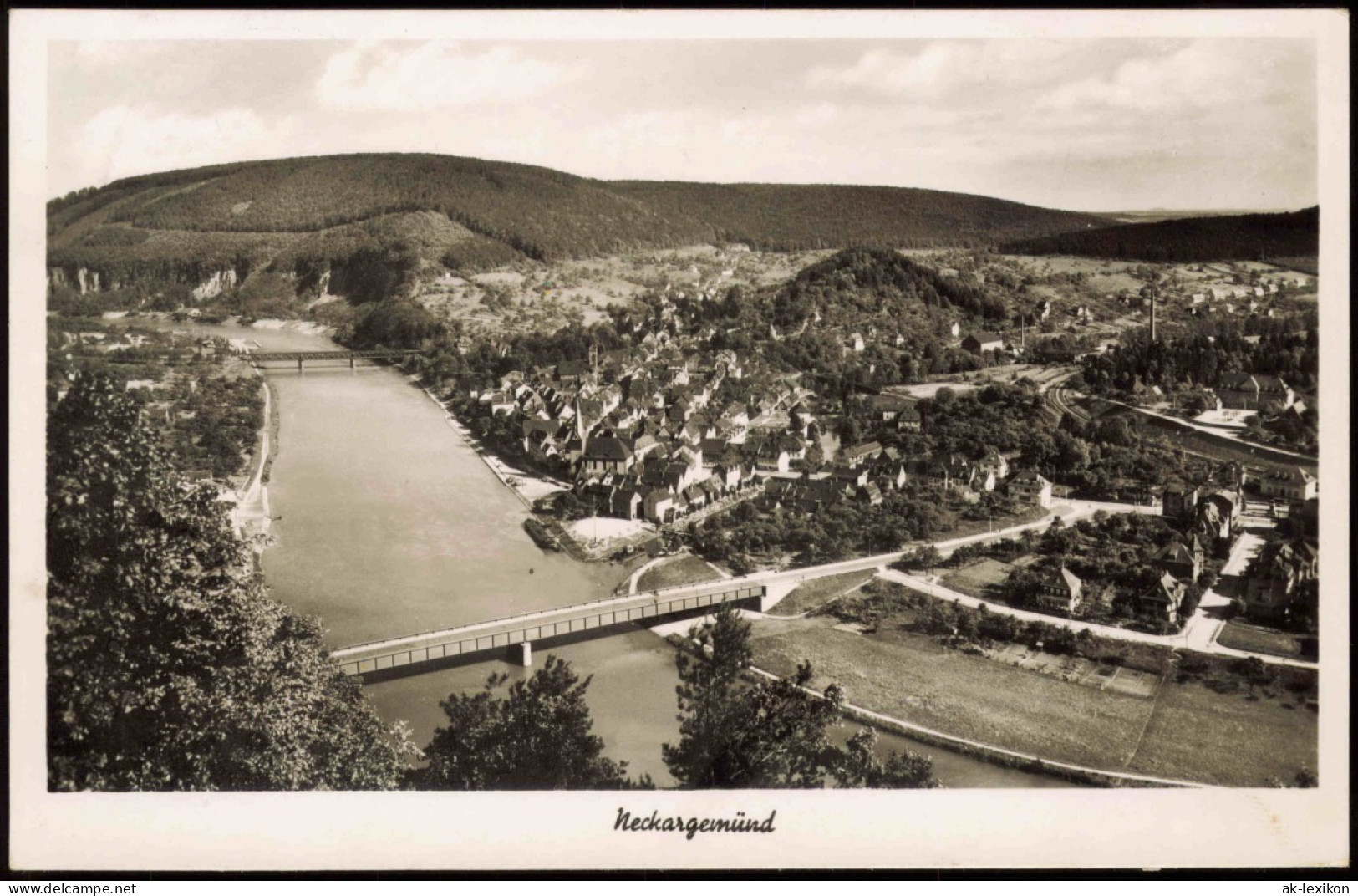 Ansichtskarte Neckargemünd Blick über Die Stadt - Brücke 1936 - Neckargemuend